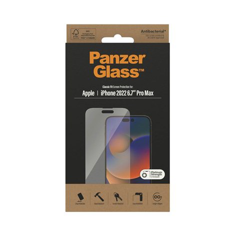 PanzerGlass | Screen protector - glass | Apple iPhone 14 Pro Max | Polyethylene terephthalate (PET) | Transparent - 4